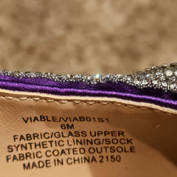 Steve Madden Viable Purple Satin with Rhinestone Bow Wmns Sz 7 - Picture 12 of 12